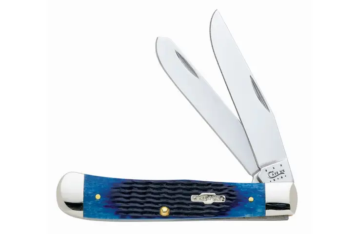 Case SS Blue Bone Trapper Folding Knife 02800 w/ Free S&H